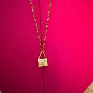 Upcycled LV charm pendant